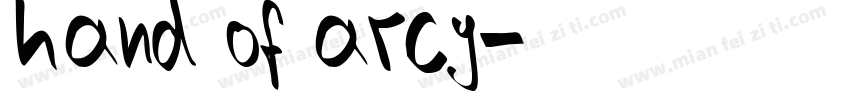 hand of arcy字体转换